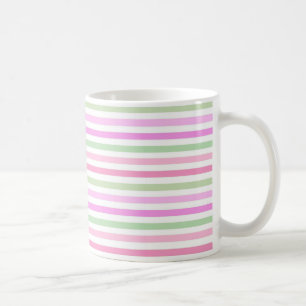 Caneca De Café Estrias, rosa, verdes