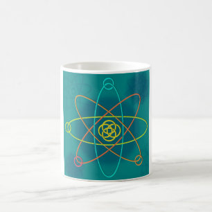Caneca De Café Estrutura Atômica Linear