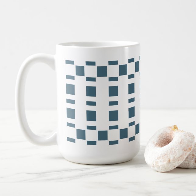Caneca De Café Estrutura F | Azul Petróleo (Com Donut)