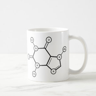 Caneca De Café estrutura molecular da cafeína