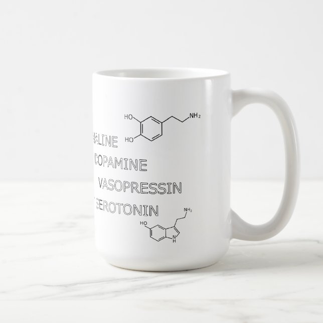 Caneca De Café Estrutura química Geeky da ciência do amor (Direita)