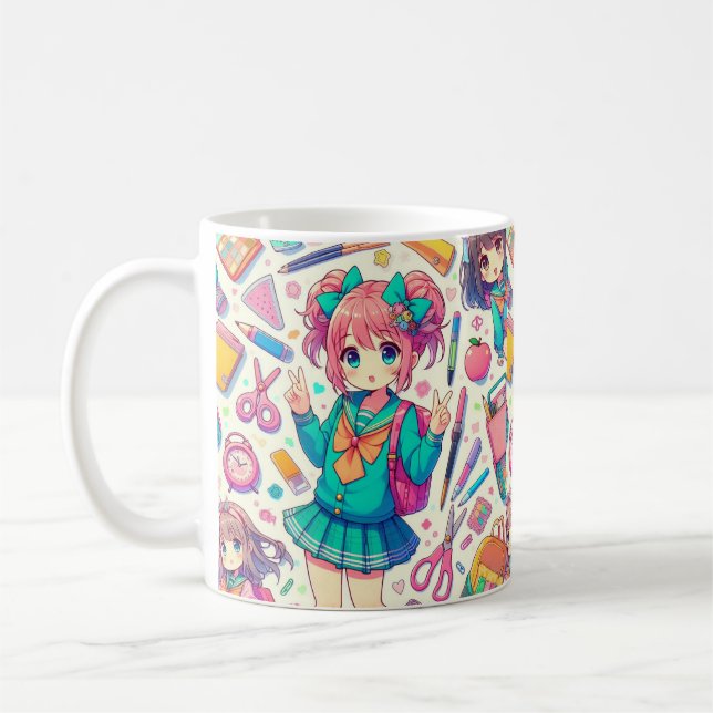 Caneca De Café estudante de anime (Esquerda)