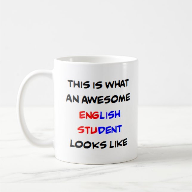 Caneca De Café estudante de inglês, incrível (Esquerda)