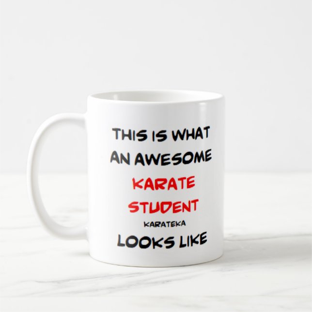Caneca De Café estudante de karate, incrível (Esquerda)