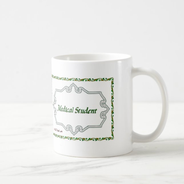 Caneca De Café Estudante de Medicina - elegante (Direita)