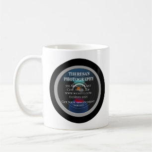 Caneca De Café Estúdio de Fotografia Personalizado Lente de Câmer