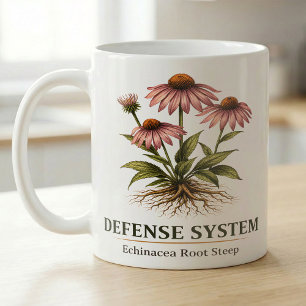 Caneca De Café Estudo Botânico de Equinácea