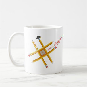 Caneca De Café Estudo de Hashtag Primeiro Escreva uma História