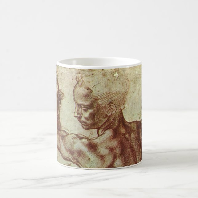 Caneca De Café Estudo de Michelangelo para uma Sibila Líbia (Centro)