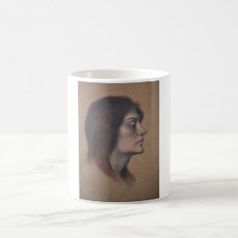 Caneca De Café Estudo de uma Cabeça de Mulher (por Evelyn De Morg