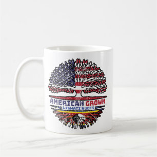 Caneca De Café Eswatini Liswati American Tree Roots Flag