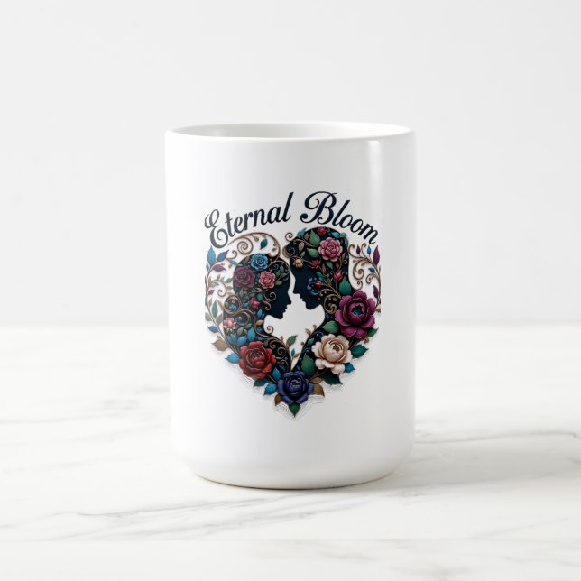 Caneca De Café Eternal Bloom Embrace T-Shirt | Intricate Couple (Centro)