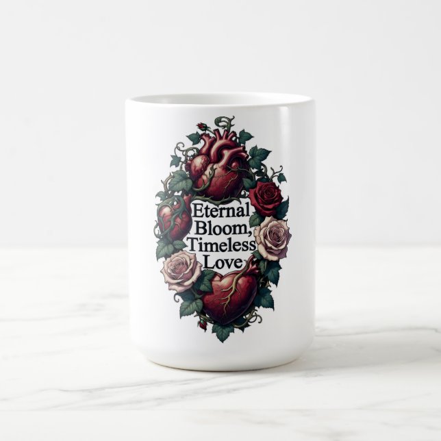 Caneca De Café Eternal Bloom Timeless Love Entwined Hearts T-Shir (Centro)