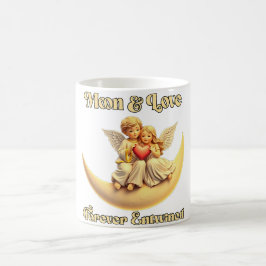 Caneca De Café Eternal Love on a Crescent Moon