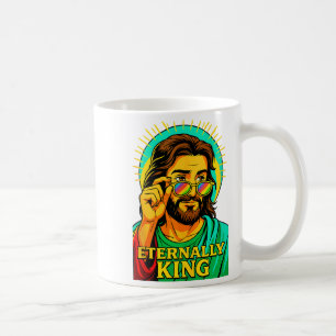 Caneca De Café Eternamente Rei Jesus Cristão Anime Manga Po