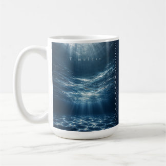Caneca De Café Eterno - Citação Estética de Águas Profundas