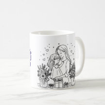 eterno Love - Dia de as mães Line Art Mug 🖤