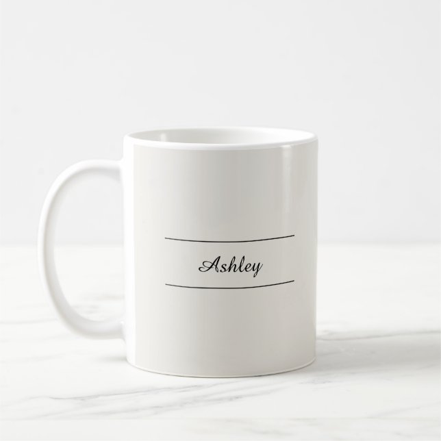 Caneca De Café Eterno - Mug de nome de areia branca (Esquerda)
