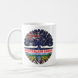 Caneca De Café Etíope Raízes de Árvores Australianas da Austrália