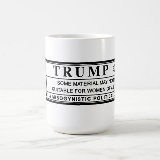 Caneca De Café Etiqueta de Aviso para Mulheres Contra Bomba
