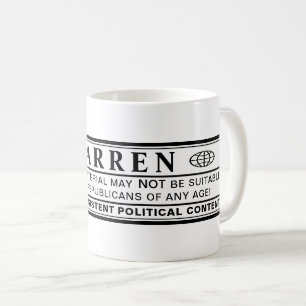 Caneca De Café Etiqueta de Aviso Warren