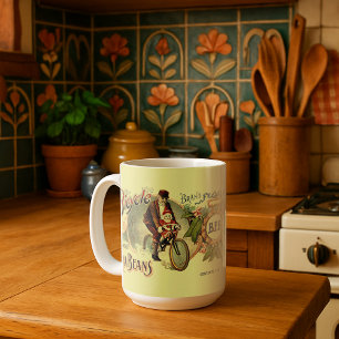 Caneca De Café Etiqueta De Feijão Lima, Banido, Era Vitoriana