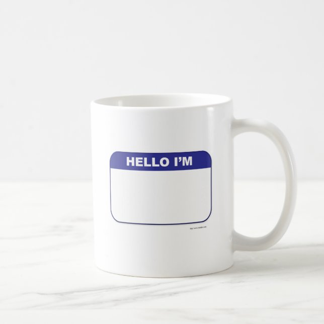 Caneca De Café Etiqueta de Nome Personalizado do promocional (Direita)