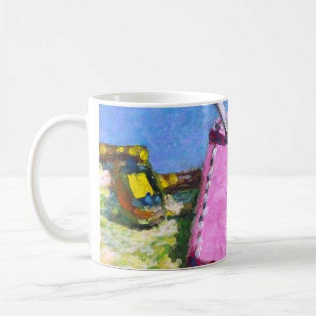 Caneca De Café Etiqueta Rosa (Esquerda)