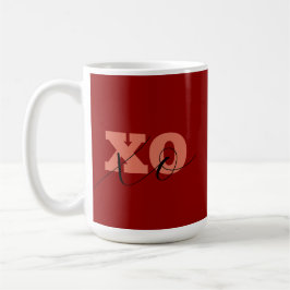 Caneca De Café Etiquetas para presentes do Namorados XOXO Preto d