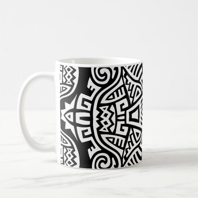 Caneca De Café Étnica Boho: Vintage Trendy (Esquerda)
