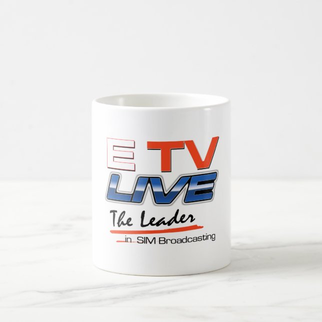 Caneca De Café ETV vivem logotipo Drinkware (Centro)