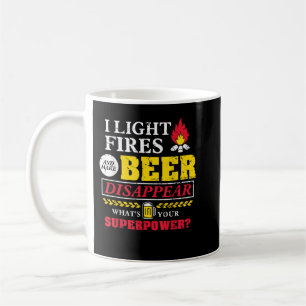 Caneca De Café Eu acendo fogo e faço a cerveja desaparecer o que 