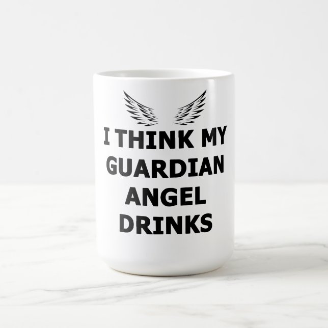 Caneca De Café Eu Acho Que Meu Anjo Guardião Bebe (Centro)