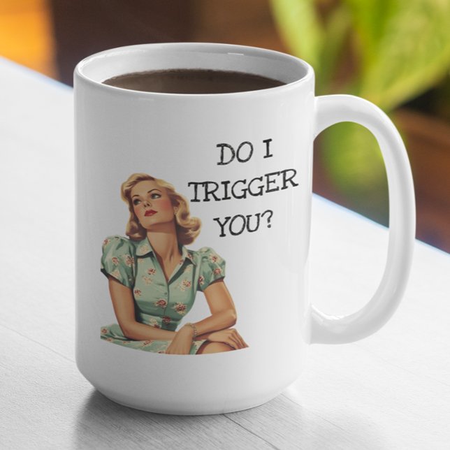 Caneca De Café Eu Aciono Você, Retróloga Engraçada? (Criador carregado)