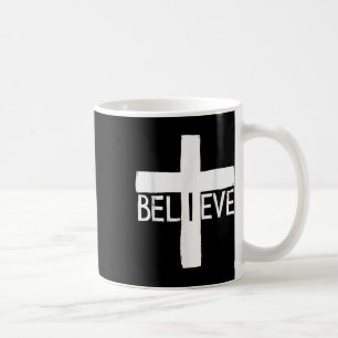 Caneca De Café Eu Acredito Cruz Deus Jesus Fé Religiosa Cristã