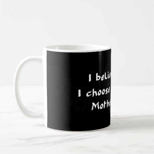 Caneca De Café Eu Acredito Em Deus Mãe Natureza (Esquerda)