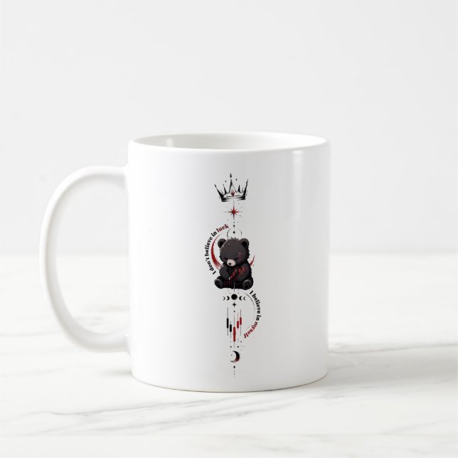 Caneca De Café Eu Acredito em Mim Mesmo Símbolo de Trader Urso Es (Esquerda)