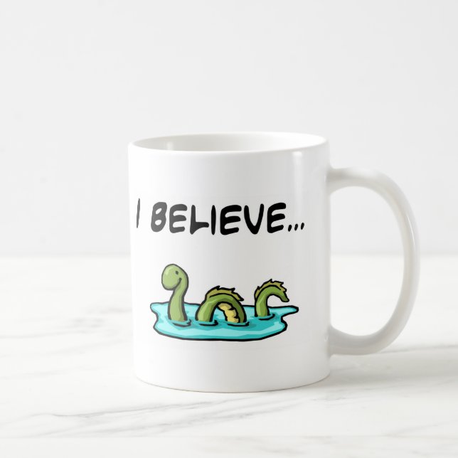 Caneca De Café Eu acredito no monstro de Loch Ness (Direita)
