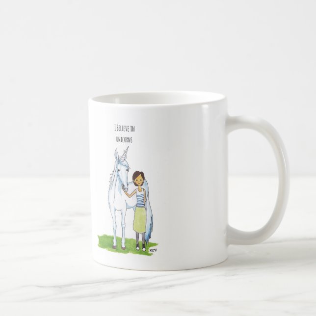 Caneca De Café eu acredito nos unicórnios (Direita)