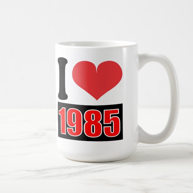 Caneca De Café Eu adoro 1985 - Mugs (Direita)