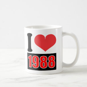 Caneca De Café Eu adoro 1988 - Mugs