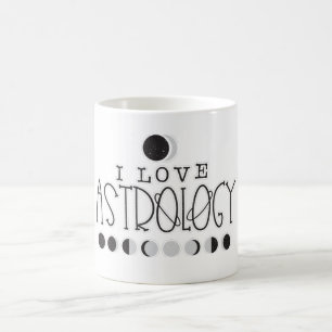 Caneca De Café Eu adoro Astrologia Sun e Moon Phases