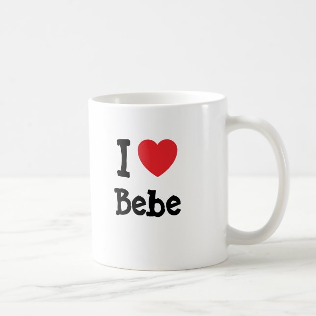 Caneca De Café Eu adoro Bebe Heart Shirt (Direita)