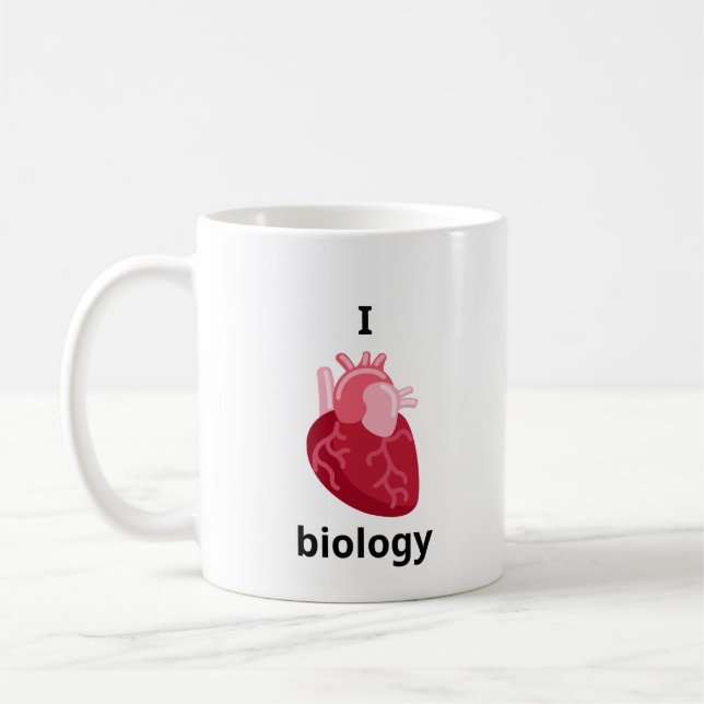 Caneca De Café Eu adoro biologia (Esquerda)