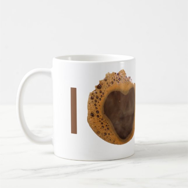 Caneca De Café Eu adoro café (Esquerda)