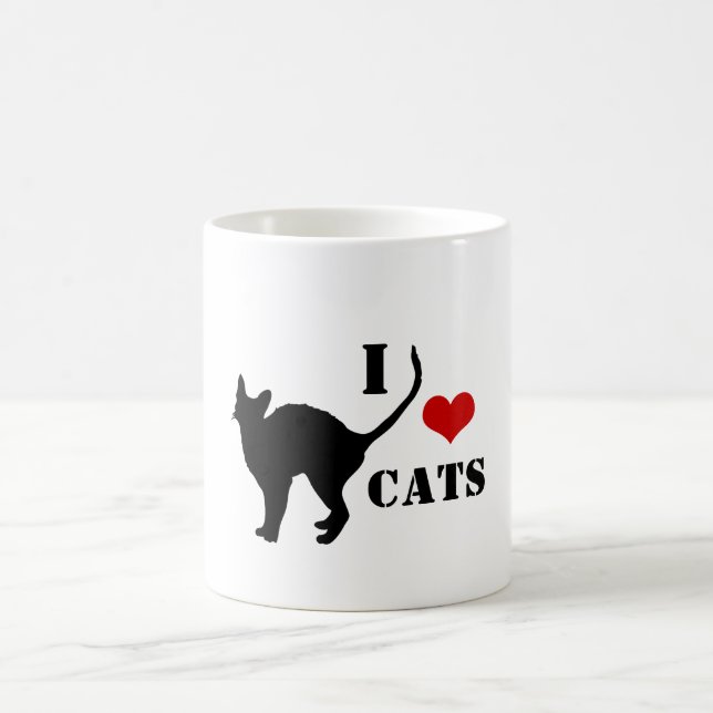 Caneca De Café Eu adoro café e café preto (Centro)