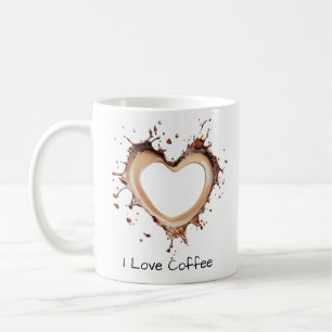 Caneca De Café Eu Adoro Café, Mas Primeiro Café, Forma Cardíaca,