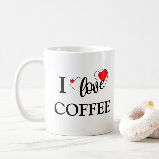 Caneca De Café Eu Adoro Café Mug (Com Donut)