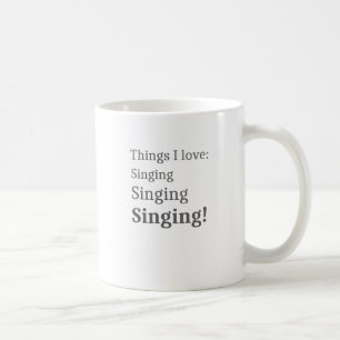 Caneca De Café Eu adoro cantar Karaoke Lover para cantores
