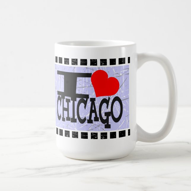 Caneca De Café Eu adoro Chicago - Mugs (Direita)